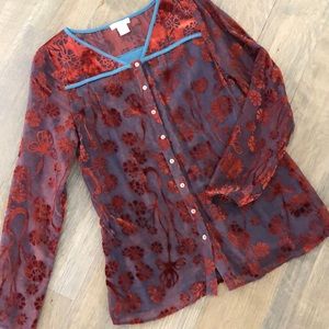 Sundance Velvet Burnout Blouse
